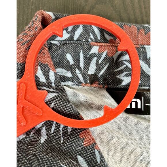 Travis Mathew Polo Shirt Mens Large Blue Red All Over Print Cotton Blend Floral - Picture 8 of 15